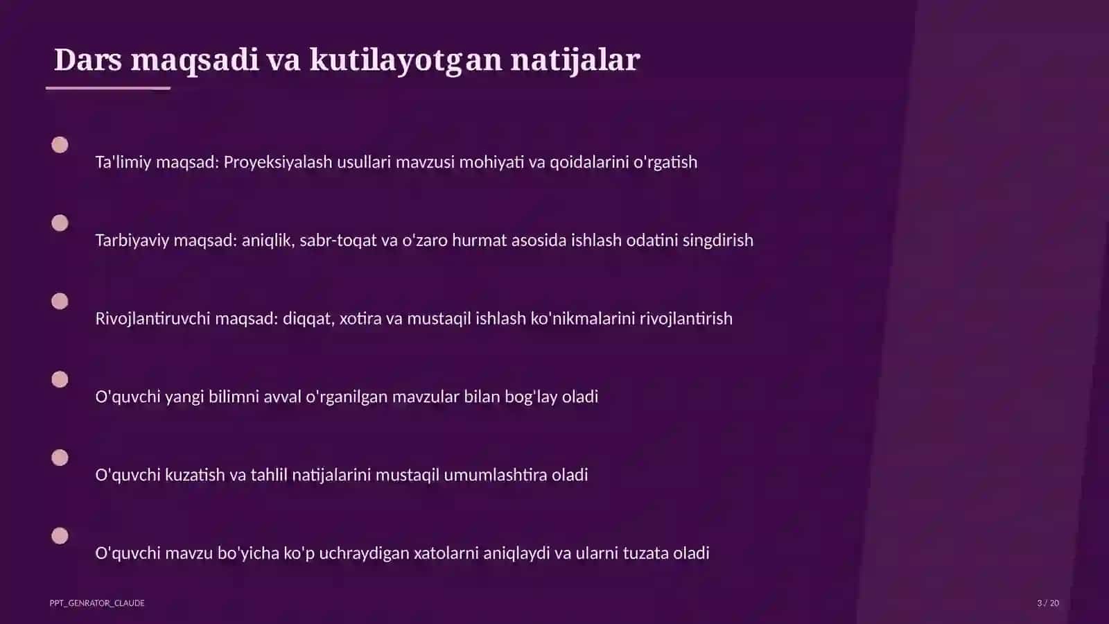 Proyeksiyalash usullari (8-sinf) 3