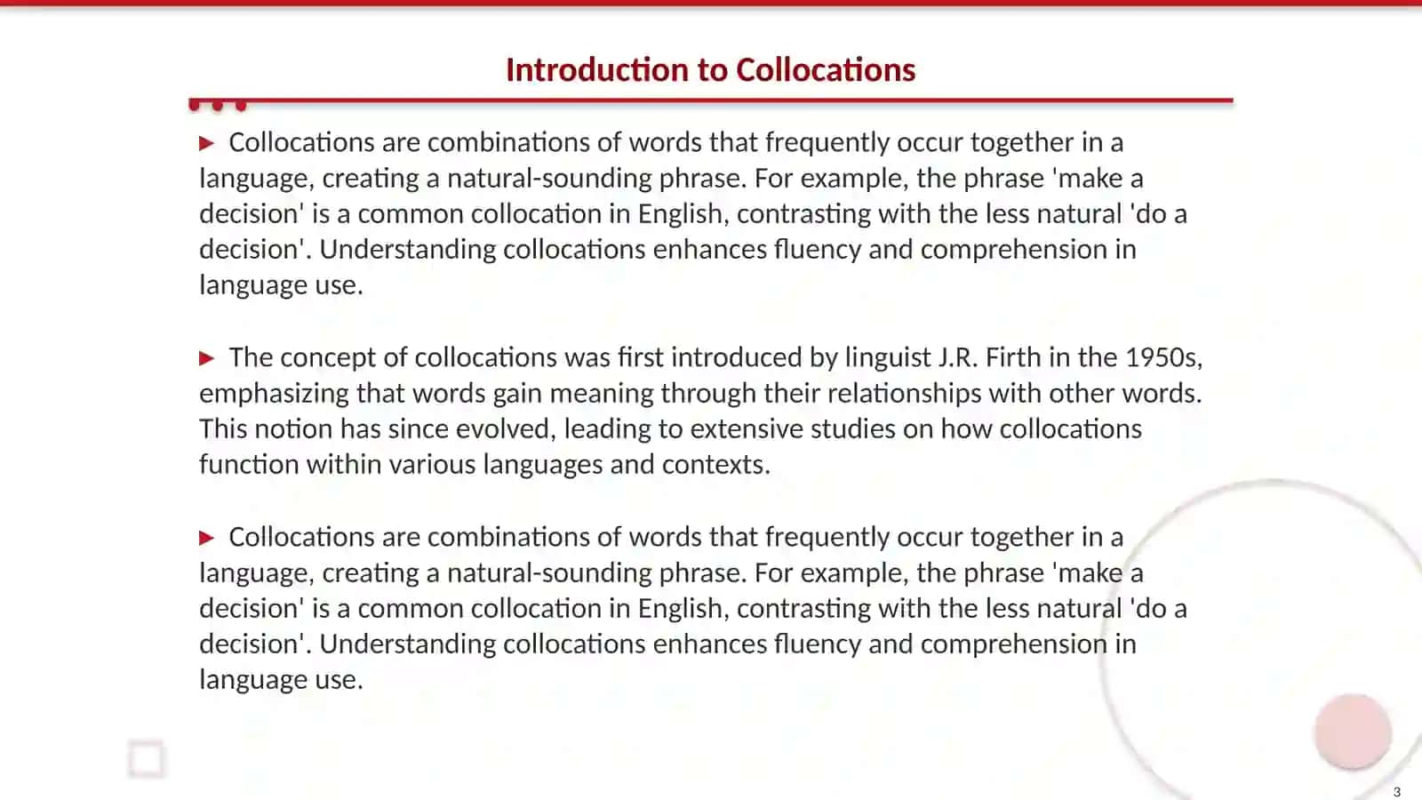 Define collacations 3