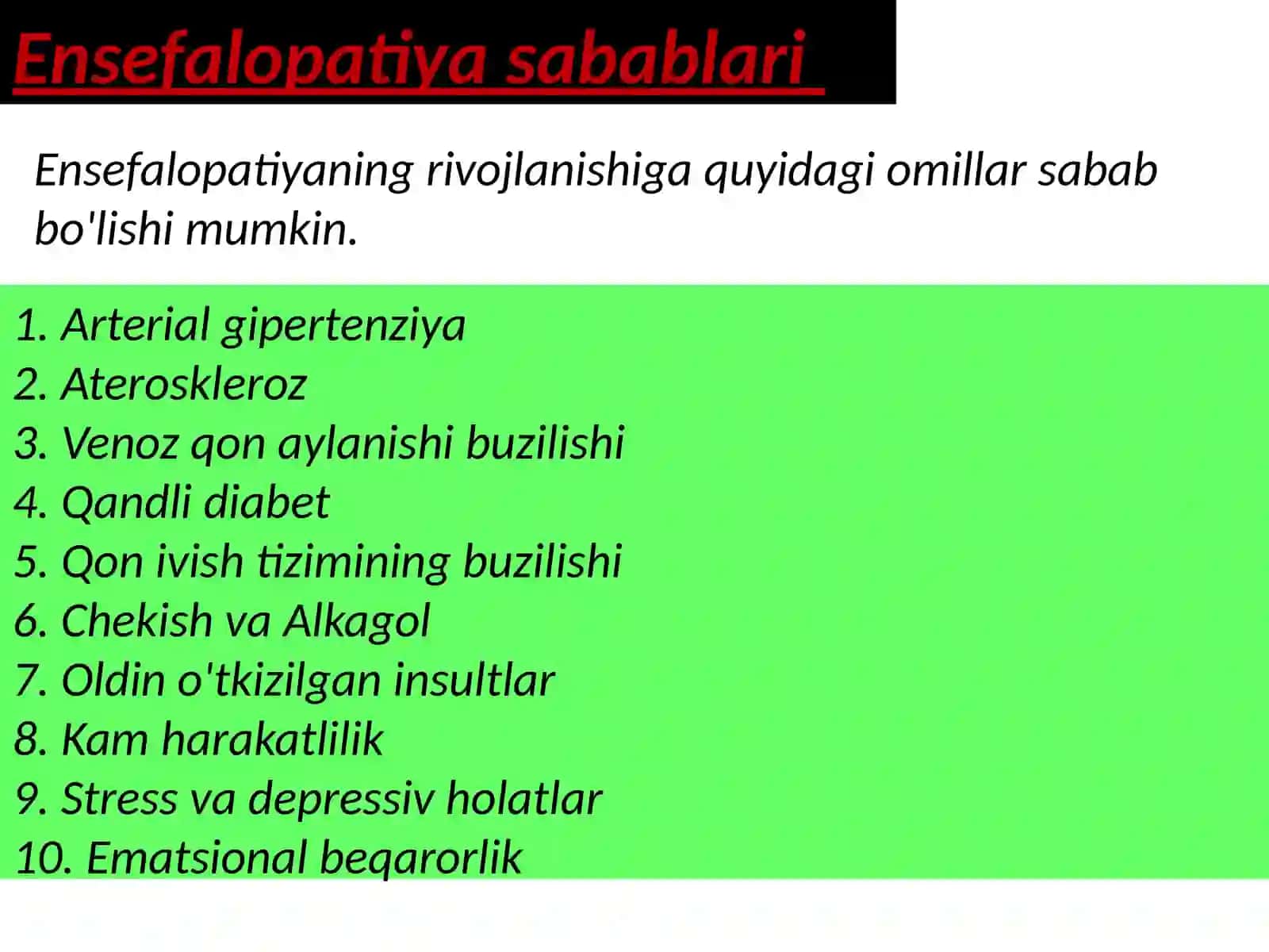 Dissirkulyator Ensefalopatiya 3
