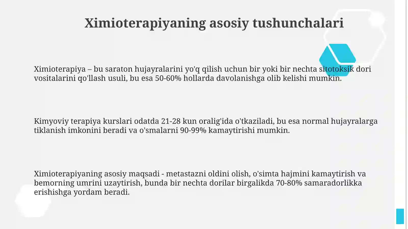 Ximioterapiyaning asosiy mezonlari va talablari.Antibiotiklar 3