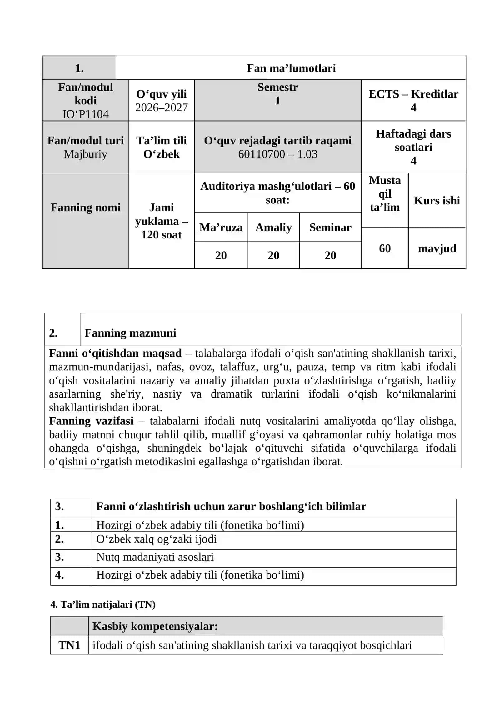 IFODALI O‘QISH PRAKTIKUMI 3