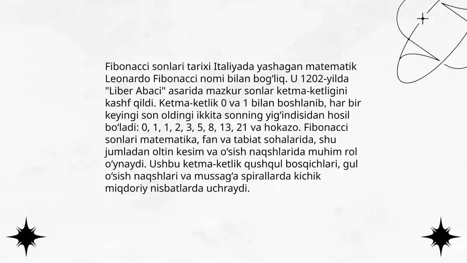 Fibonachchi sonlar 3