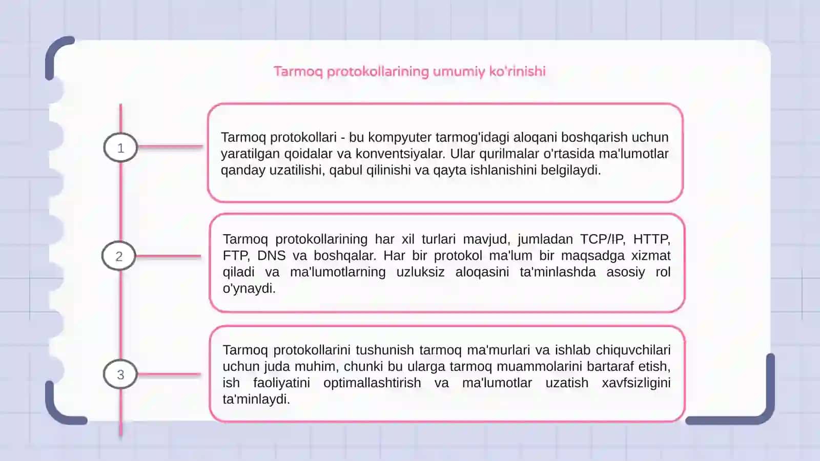 Tarmoq pratakollari 3