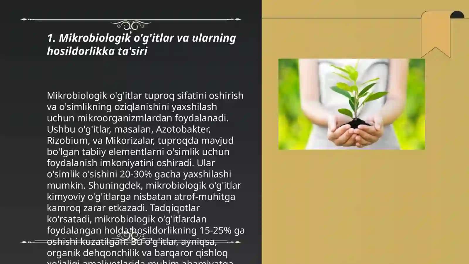 Mikrobiologik o'g'itlar va ularning hosildorlikka ta'siri 3