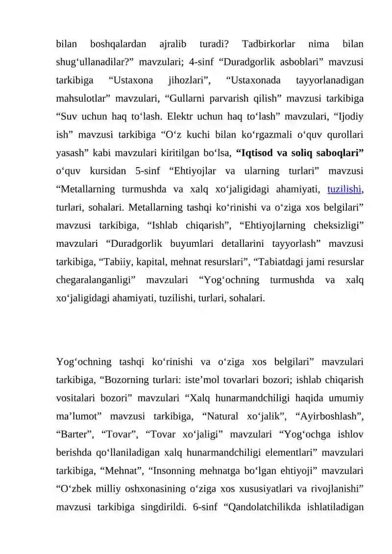 MEHNAT TA'LIMI OʻQITUVCHSINING OʻZIGA XOS XUSUSIYATLARINI OʻRGANISH 3