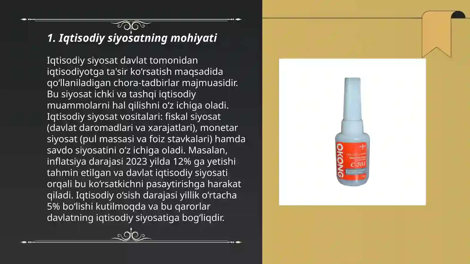 Iqtisodiy siyosatga kirish Valijonov isroilbek Alijonov Yusuf 3