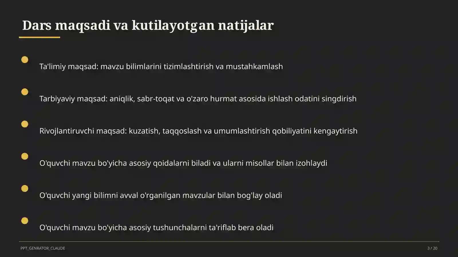 Moddalar va ularning xossalari: sof modda va aralashma (7-sinf) Kimyo 3