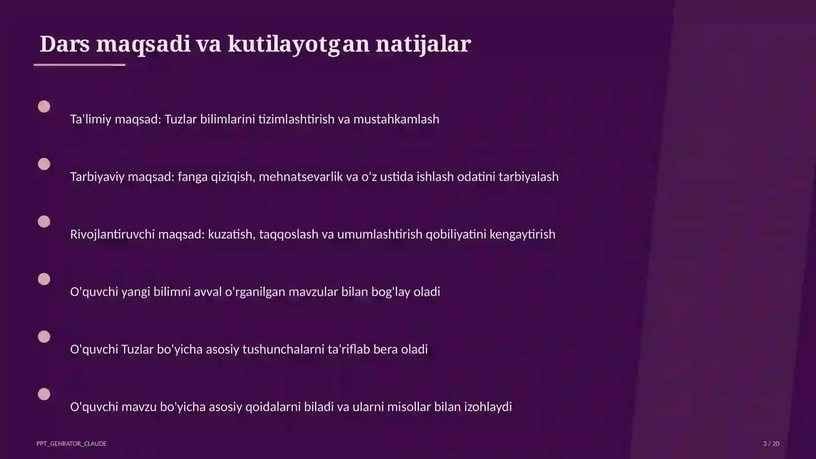 Tuzlar (8-sinf) 3