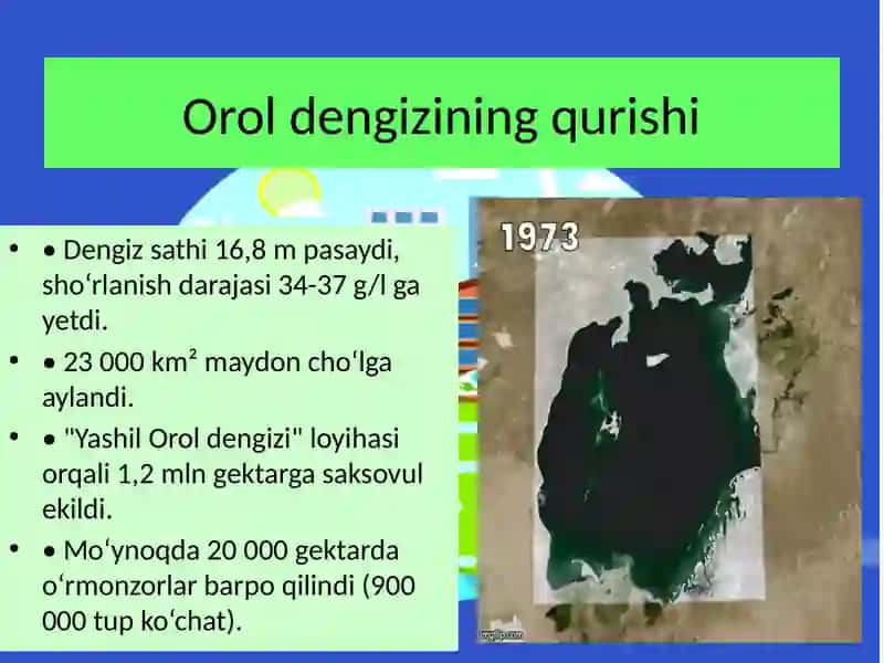 Oʻzbekistondagi ekologik muammolar va ularni bartaraf etish 3
