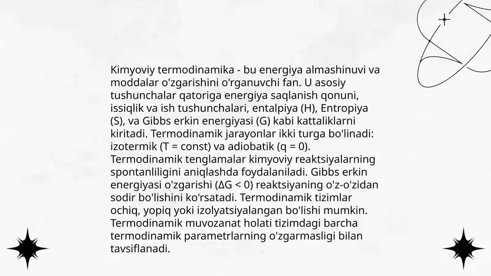Kimyoviy termodinamika asoslari 3