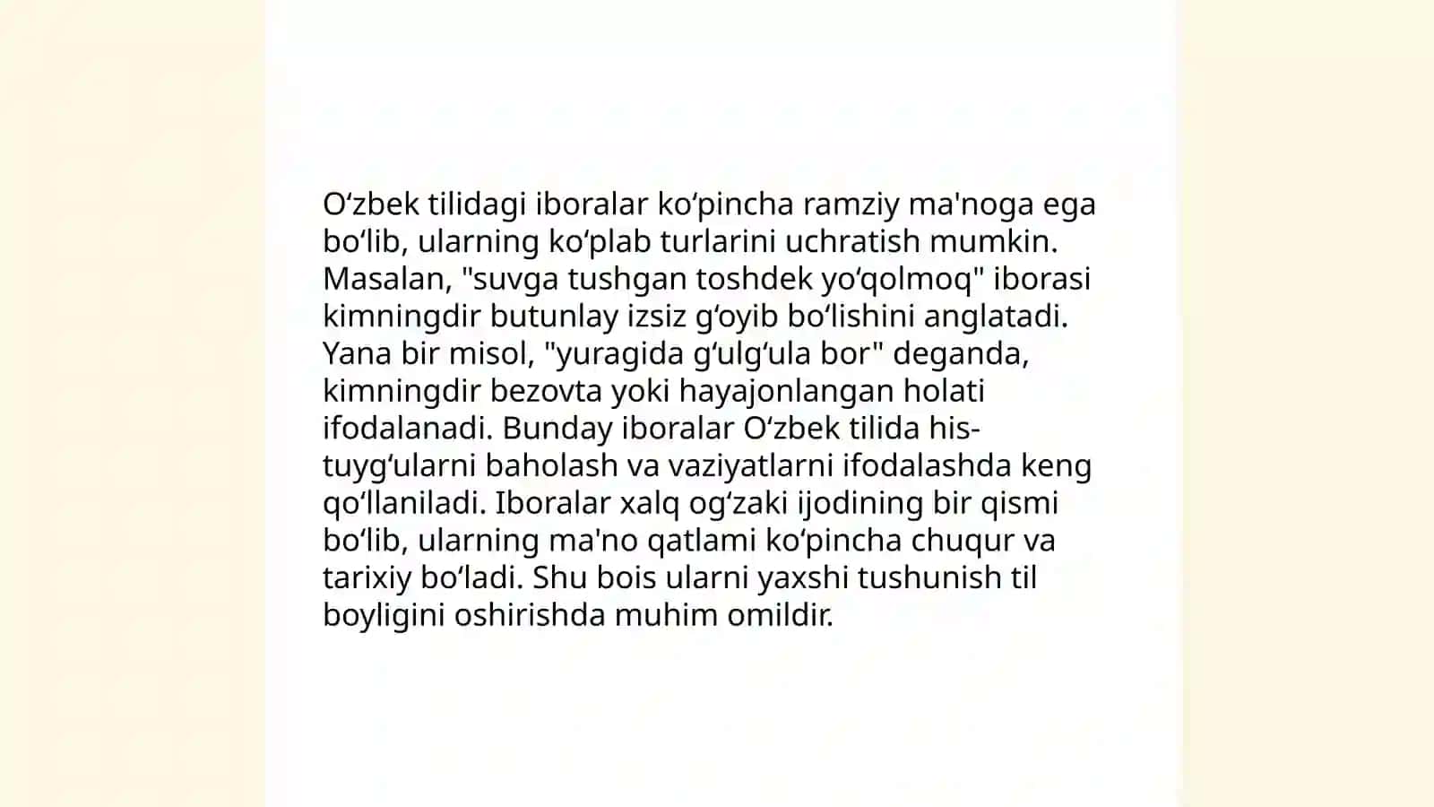 O'zbek tilida iboralar 3