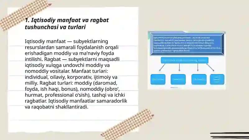 Iqtisodiy manfaat va ragbat tizimi 3