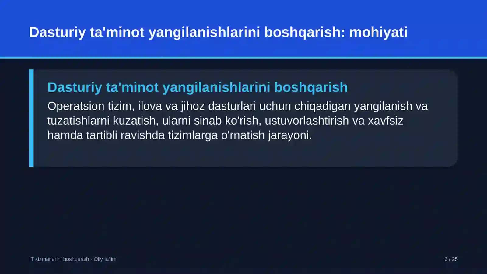 Aviachipta sotish agentliklarida dasturiy ta'minot yangilanishlarini boshqarish 3