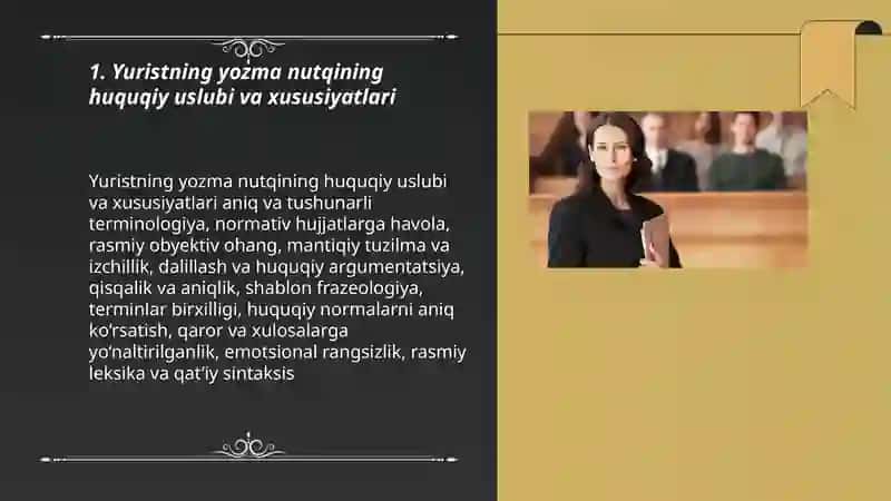 Yuristning yozma nutqi va oziga xos xususiyatlari 3
