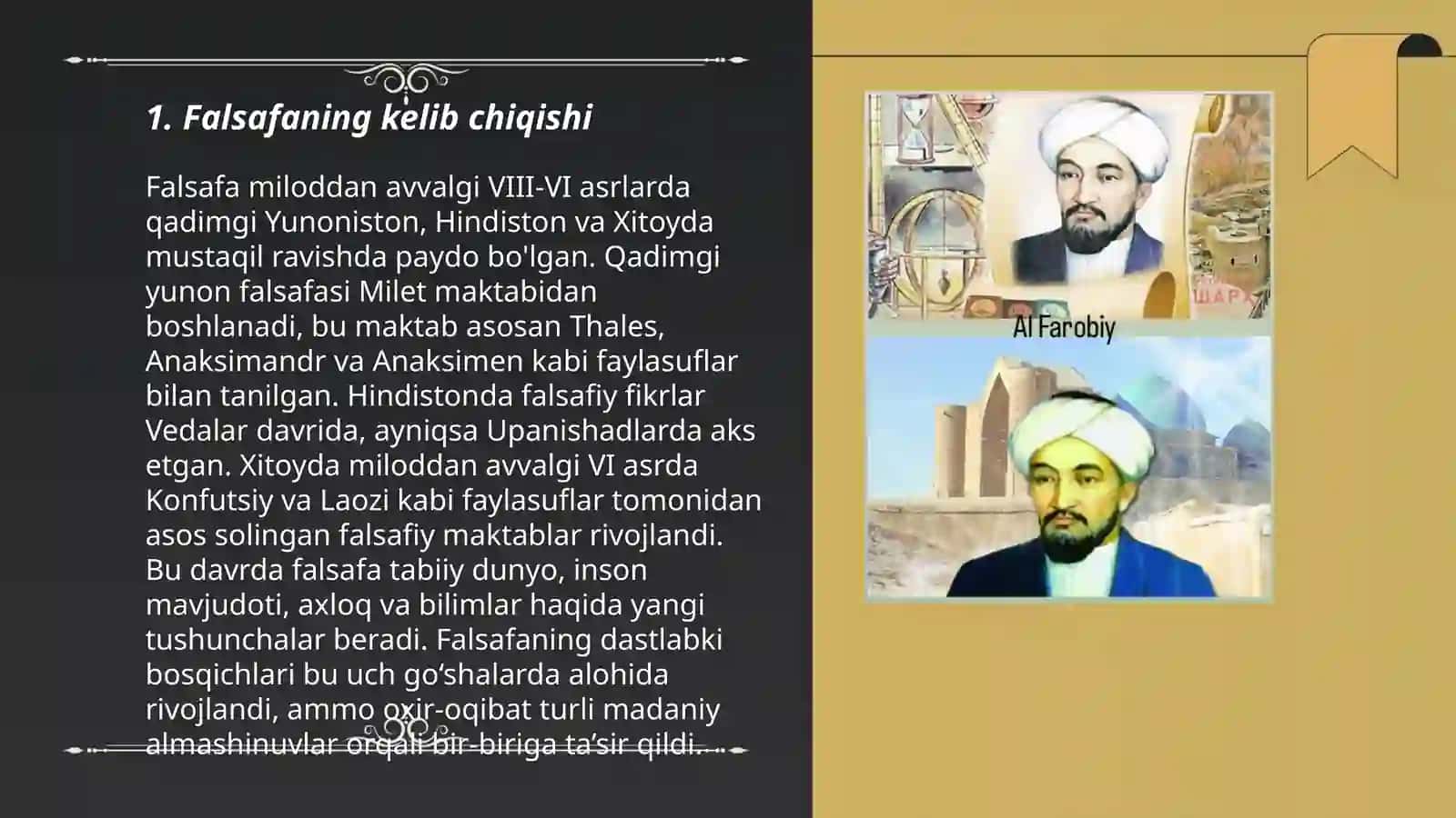 Sharq va G'arb mutafakkirlari: Falsafaning mohiyatiga oid ta'riflar 3