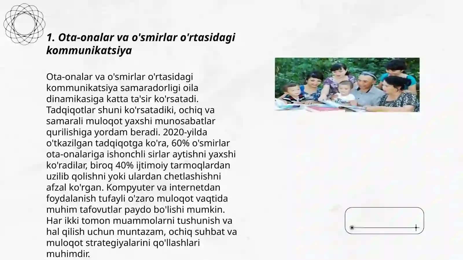 Ota onalar xulq atvori va ularga o'smirlarning munosabati 3