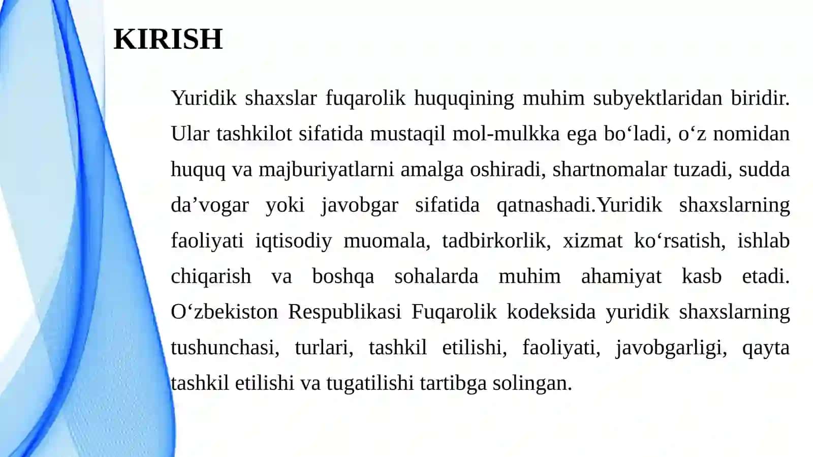Yuridik Shaxslar — Fuqarolik Huquqining Subyektlari Sifatida 3