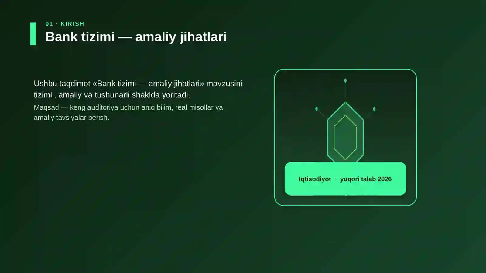 Bank tizimi — amaliy jihatlari 3