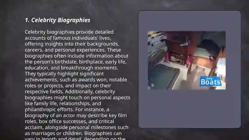 Celebrity Biographies 3
