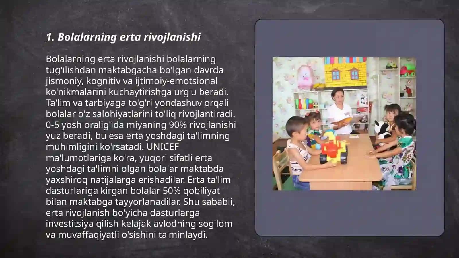 Maktabgacha ta’lim tizimini rivojlantirishning ustuvor yo‘nalishlari 3