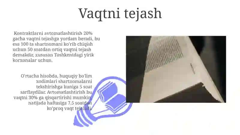 Kontraktlar avtomatizatsiyasi afzalliklari va qo'llaniladigan adabiyotlar 3