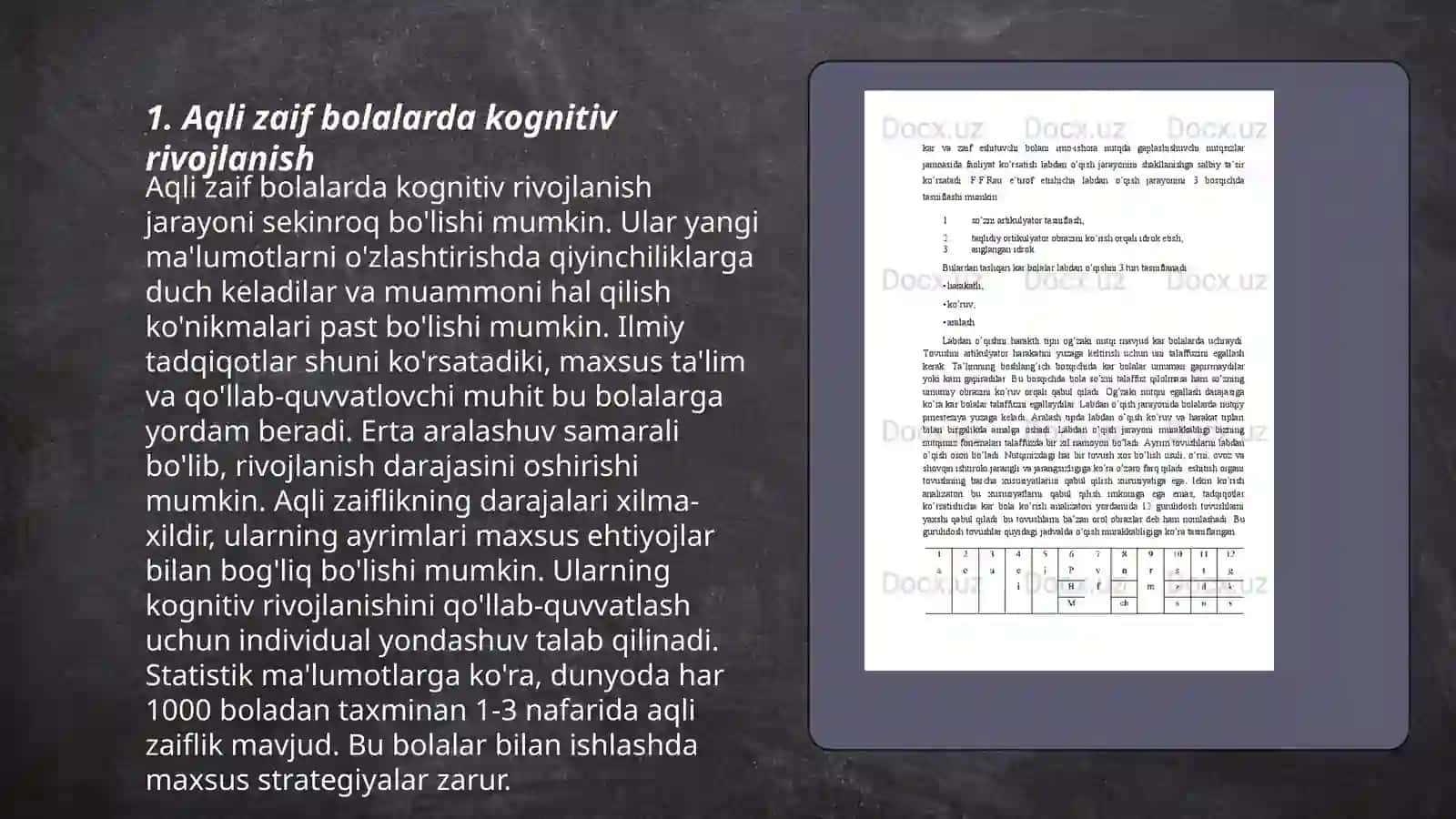 Aqli zaif bolalarning pedagogik psixologik diagnostikasi 3