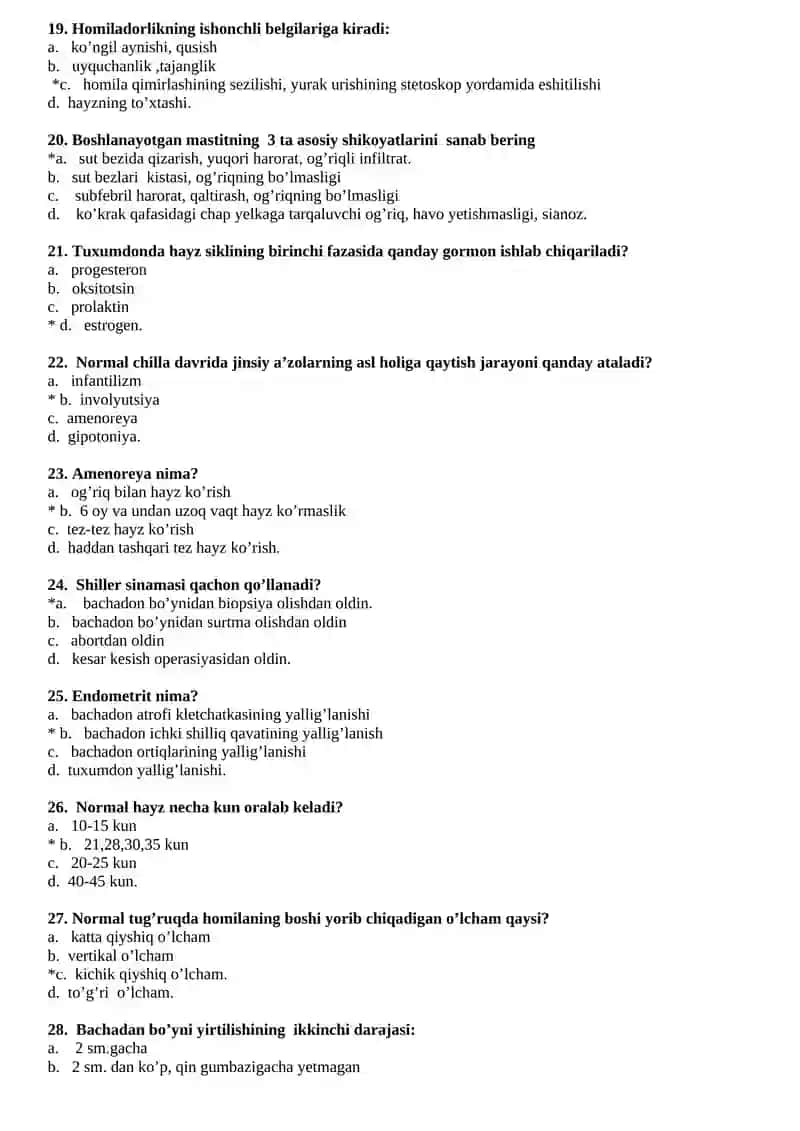 Akusher va ginekologiya test 3