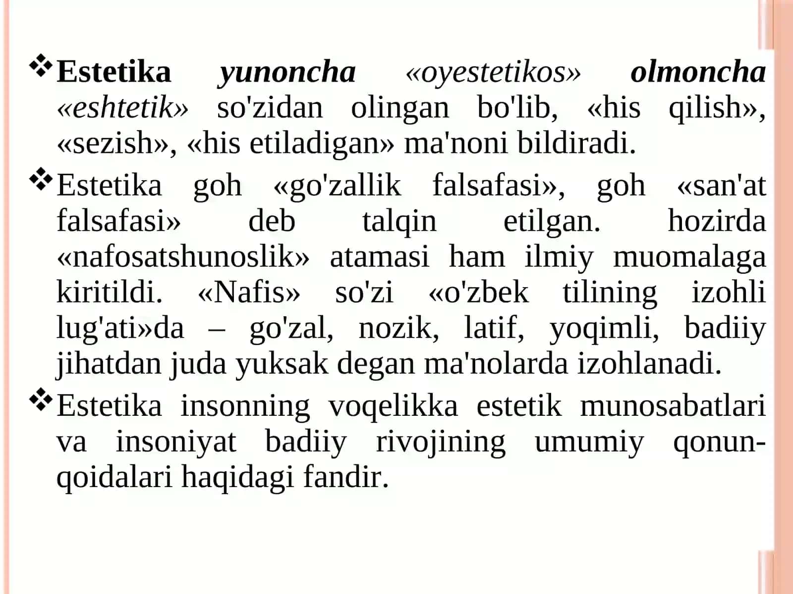 Estеtik оng vа estеtik fаоliyat 3