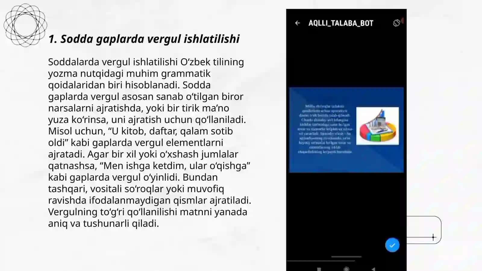 Boshlanĝich sinflar uchun punktuatsiya mavzusida test topshiriqlari 3