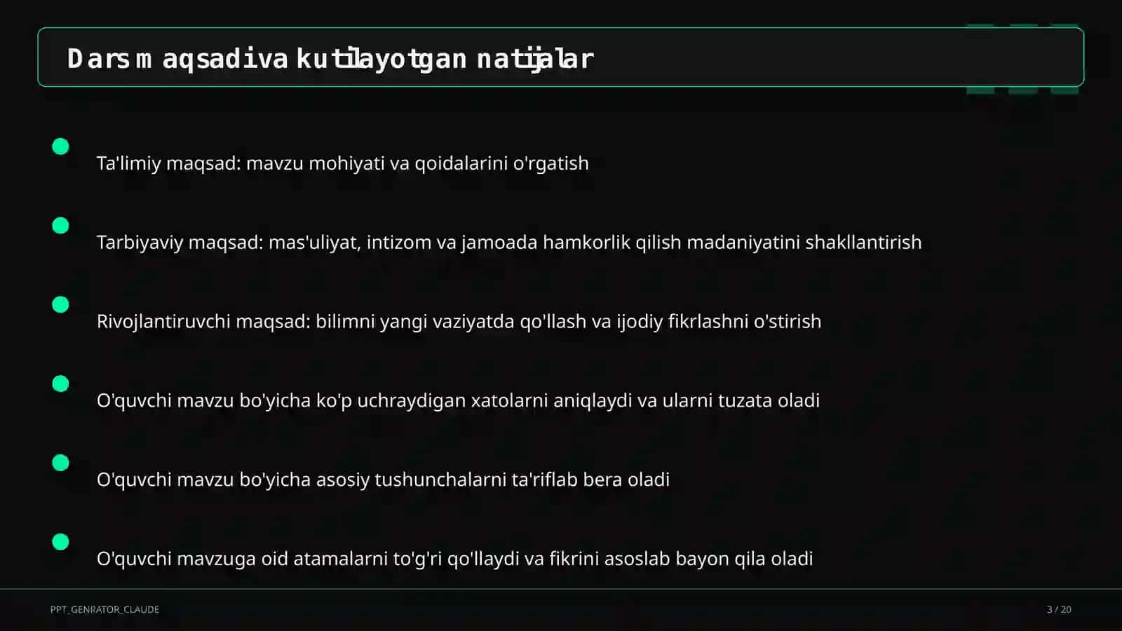 Kompyuter grafikasi va 3D modellashtirish (10-sinf) 3