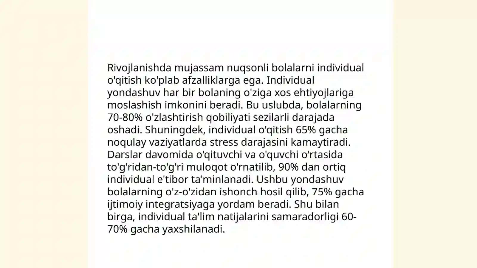 Rivojlanishida mujassam nuqsonga ega bolalarni yakka o'qitish dasturi 3