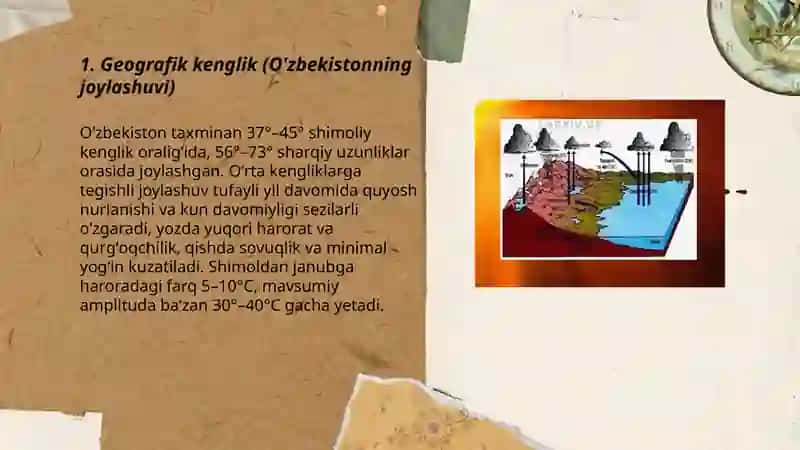 Õzbekiston iqlimining shakllanishiga ta'sir etuvchi omillar 3