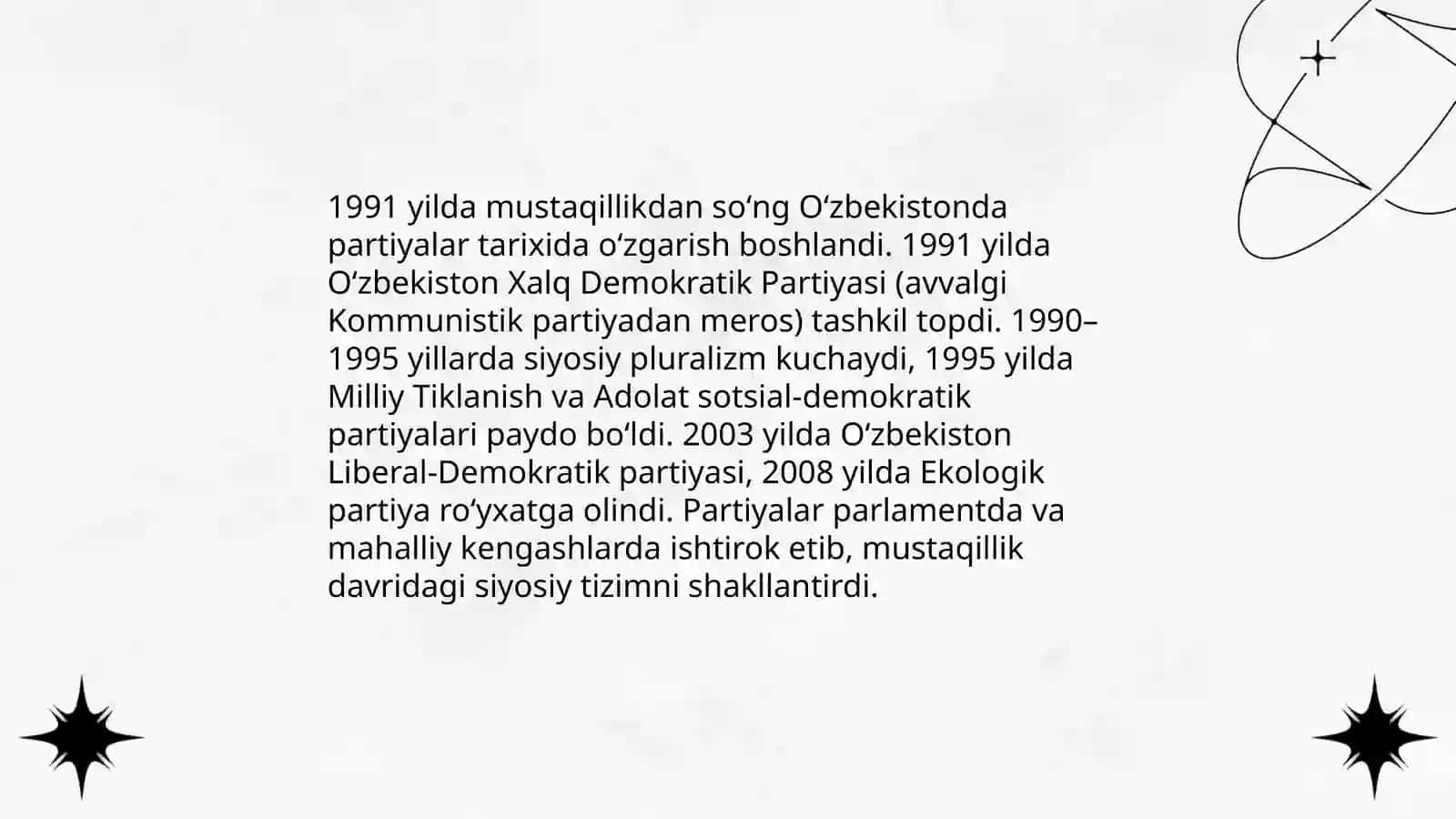 Oʻzbekiston Respublikasi Partiyalari 3