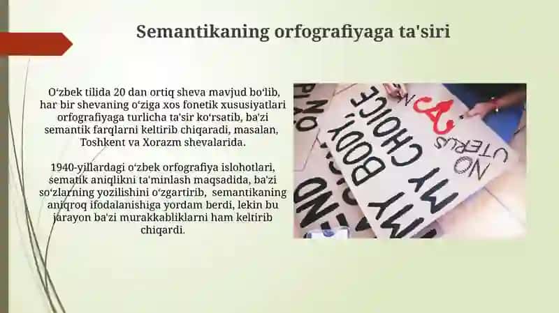 Sema, semema orfoepiya 3