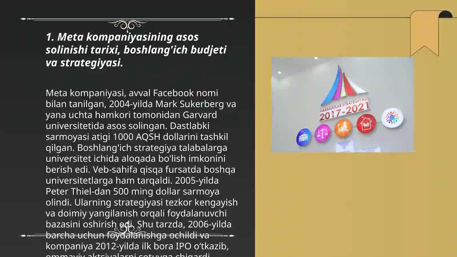 Meta kompaniyasi har birini tarixi budjeti strategiyasi istiqboli 3