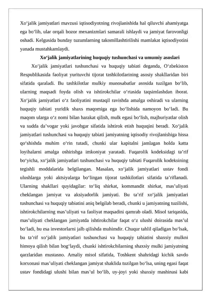 Xo’jalik jamiyatlari 3