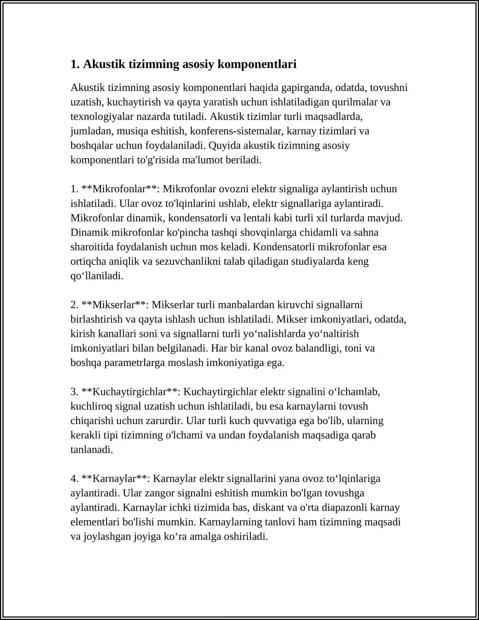 ESHITISH A'ZOLARI PATOLOGIYASINI TASHXISLASH: AKUSTIK SISTEMANING TEKSHIRISH USULLARI BUZULISHINING OGʻIRLIK DARAJALARINI BELGILASH 3