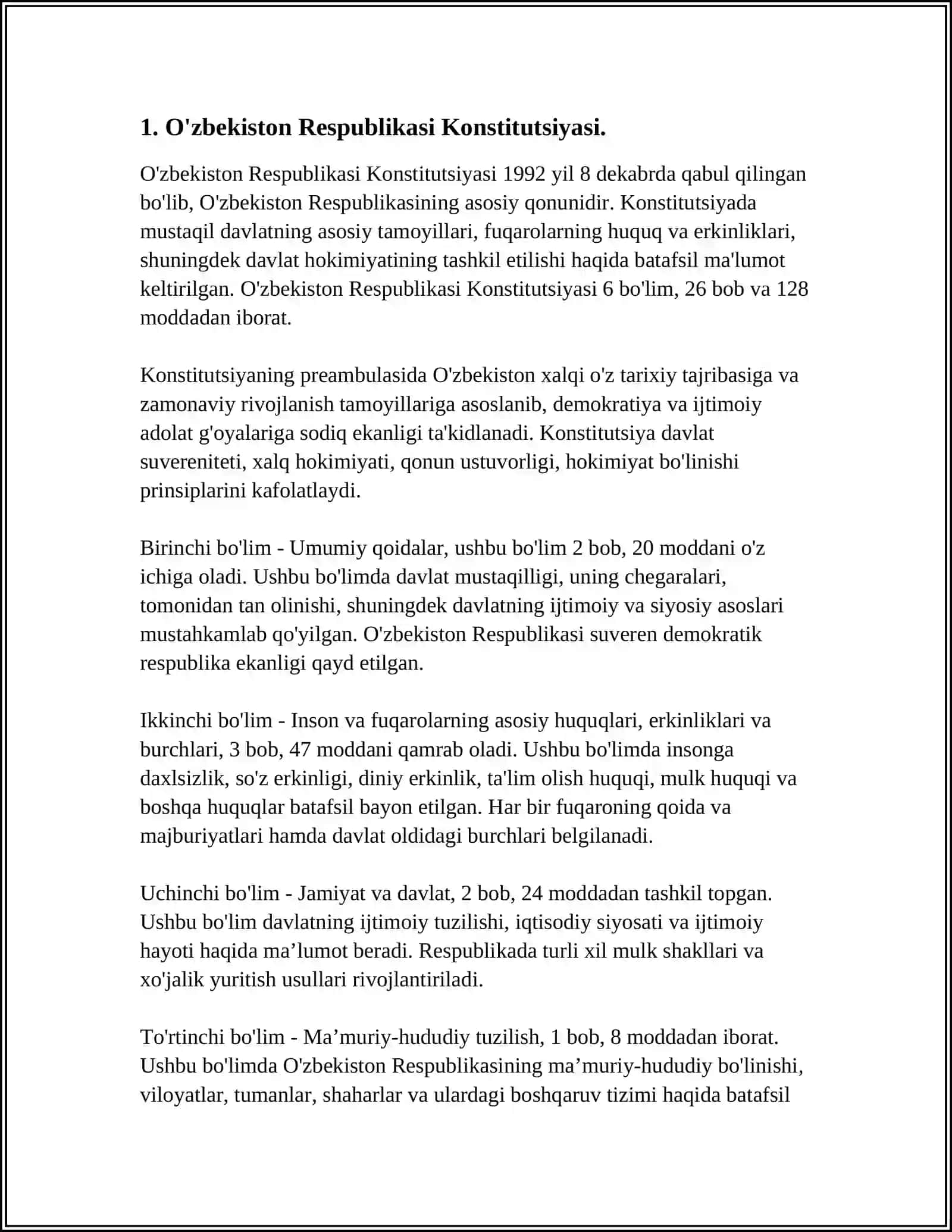 O'zbekiston Respublikasi Konstitutsiyasi 3