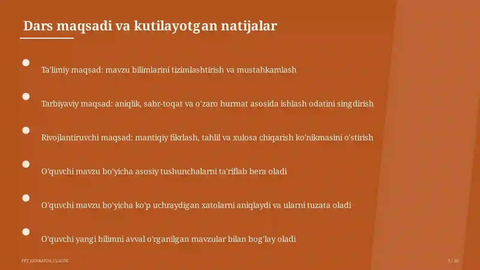 Saf mashqlari va tartib qoidalari (1-sinf) 3