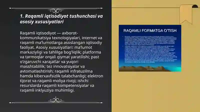 Raqamli iqtisodiyotning shakllanishi va uningasosiy yo‘nalishlari 3