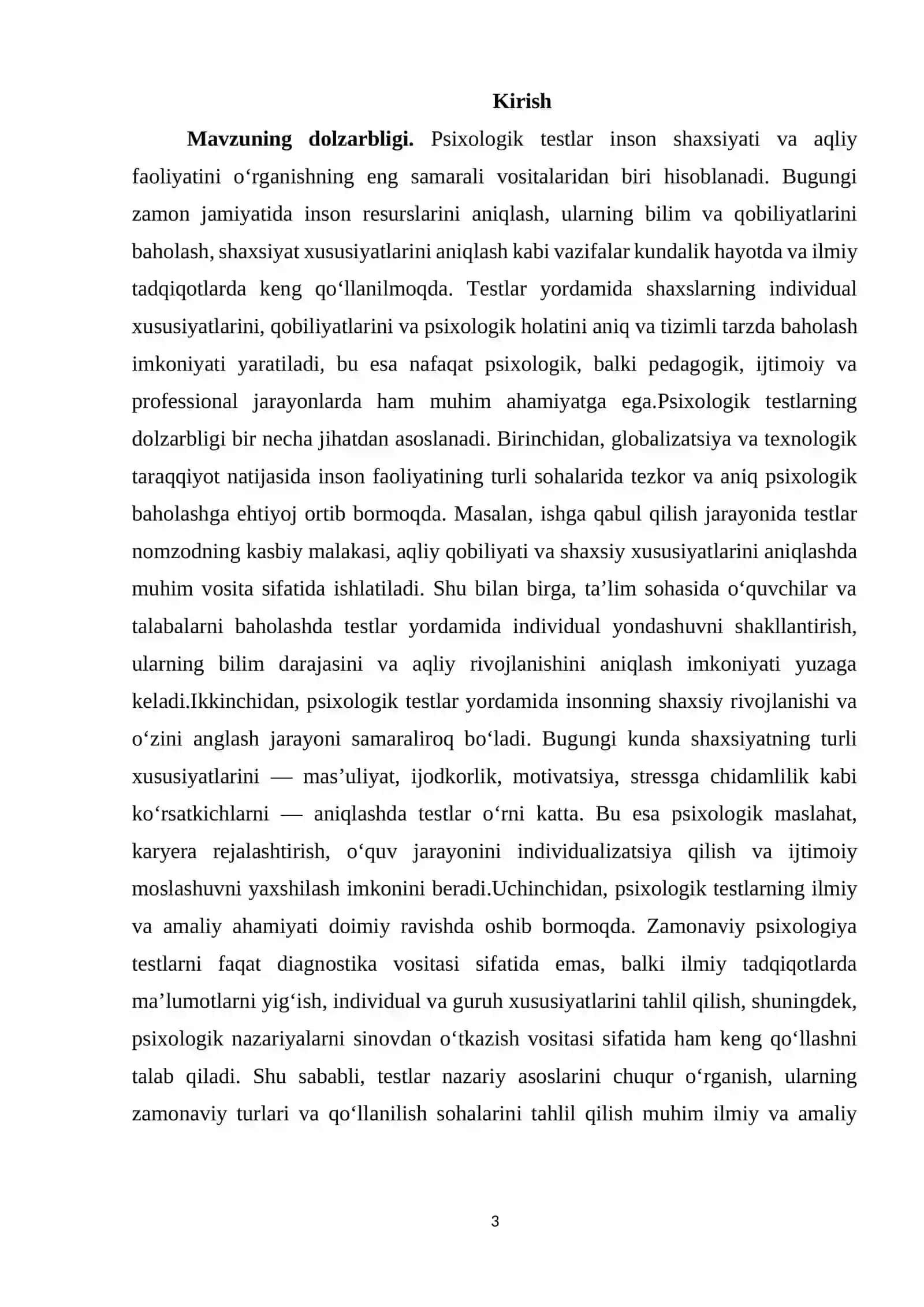Hozirgi zamon psixologiyasida testning dolzarb muammolari 3