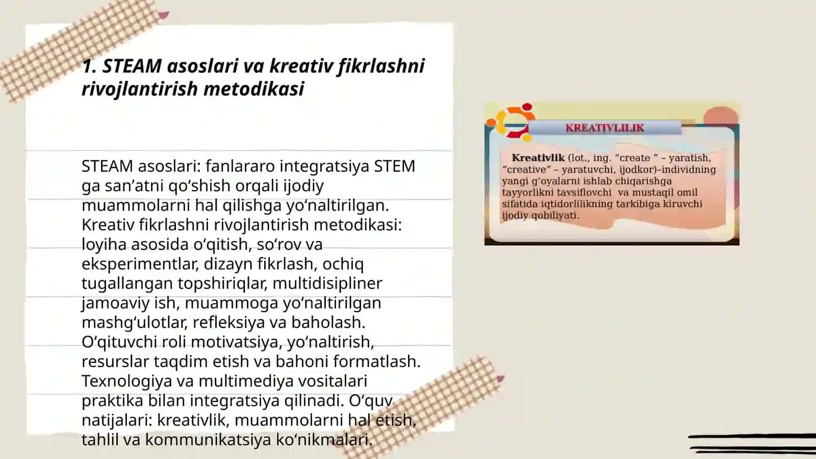 STEAM asoslari va kreativ fikrlashni rivojlantirish metodikasi 3