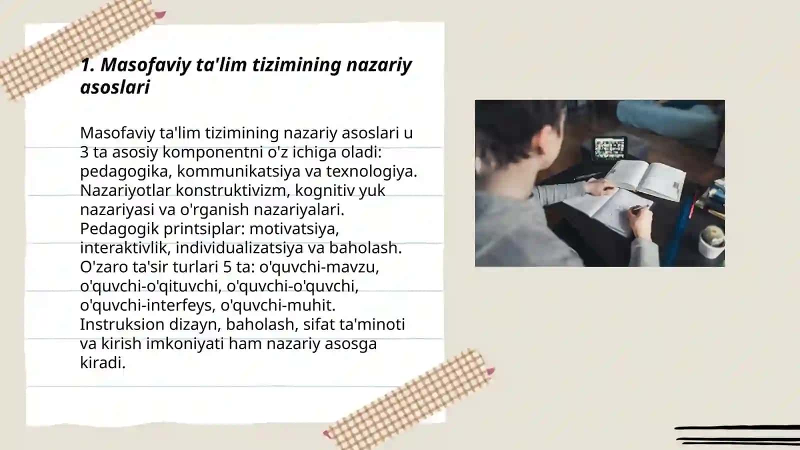 Masofaviy ta'limni tashkil etish va boshqarish 3