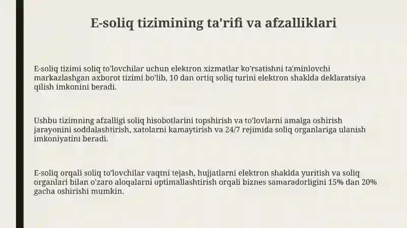 E-soliq info tizimi 3