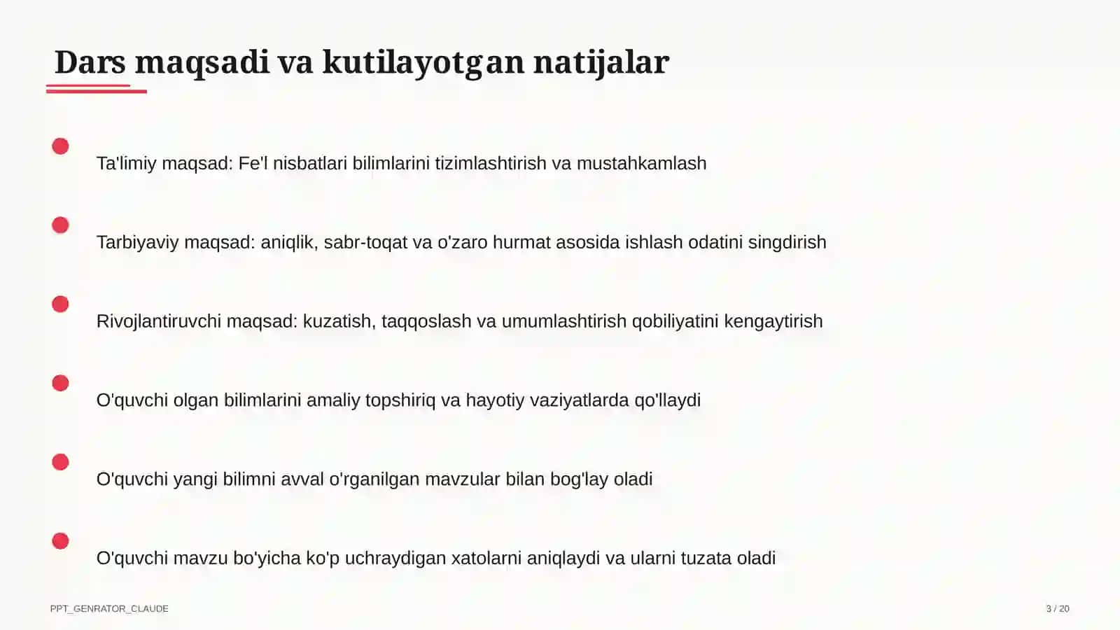Fe'l nisbatlari (7-sinf) 3