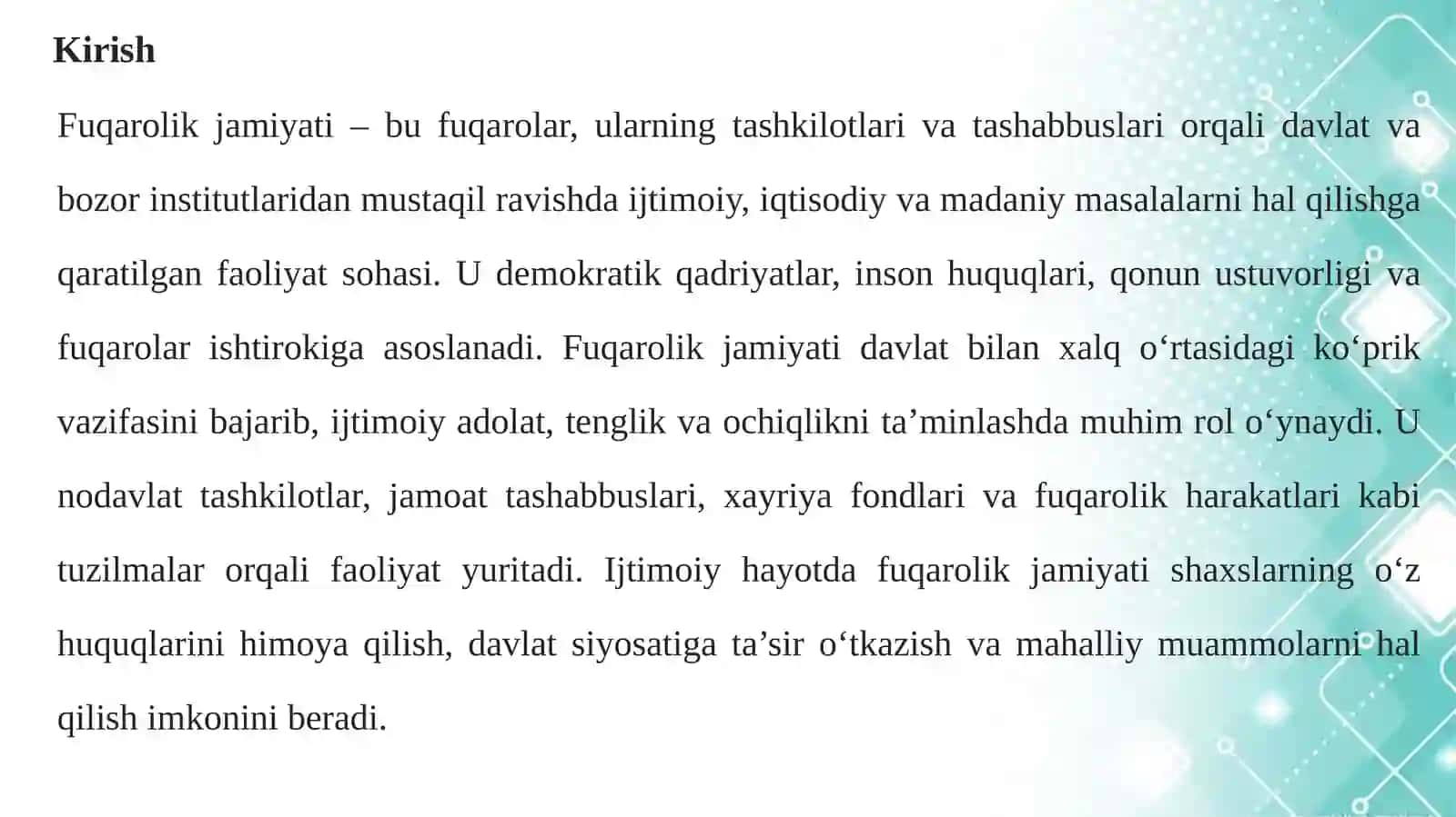 FUQAROLIK JAMIYATINING SIYOSIY VA MA’NAVIY ASOSLARI 3