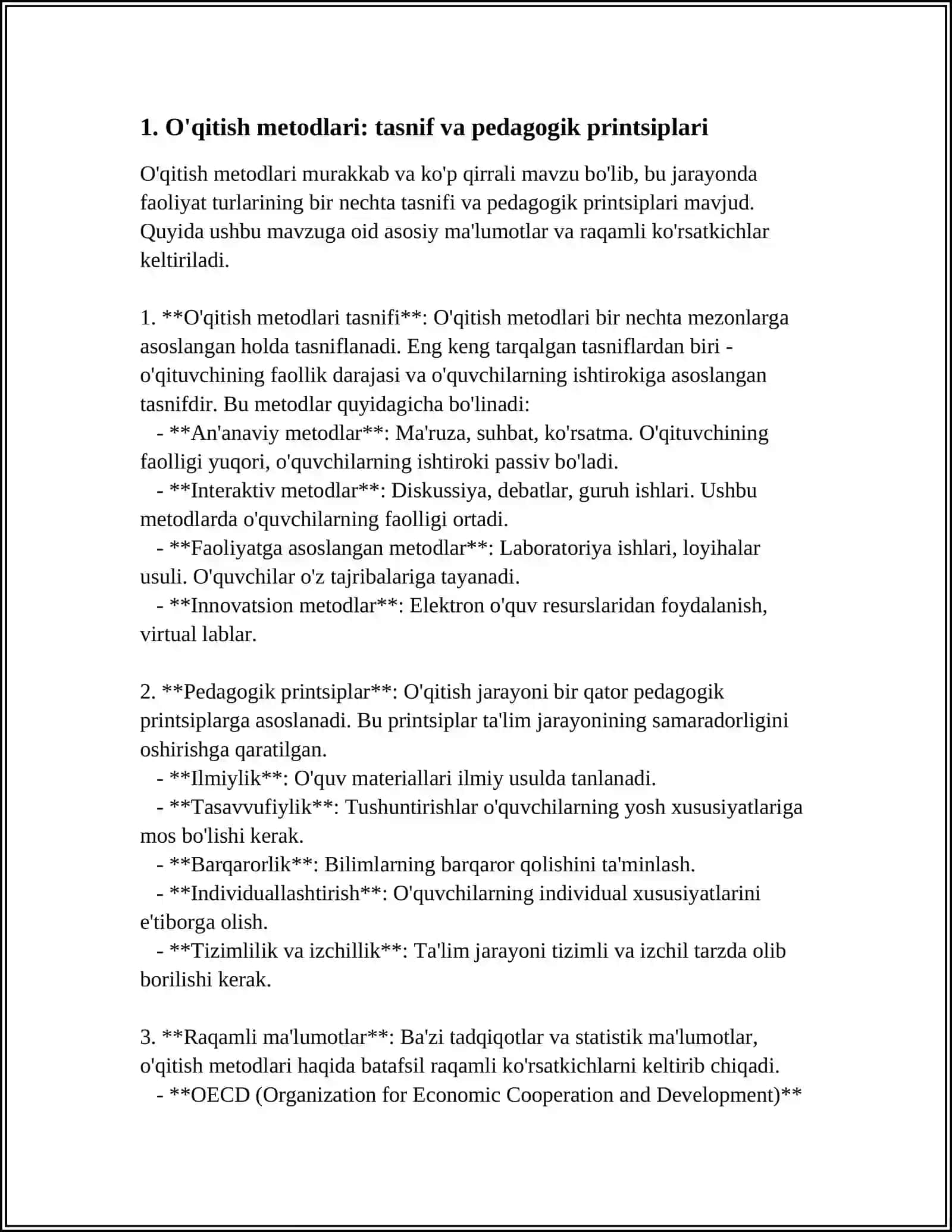 UMUMIY PEDAGOGIKA "OQITISH METOLARI VA QUROLLARI" 3