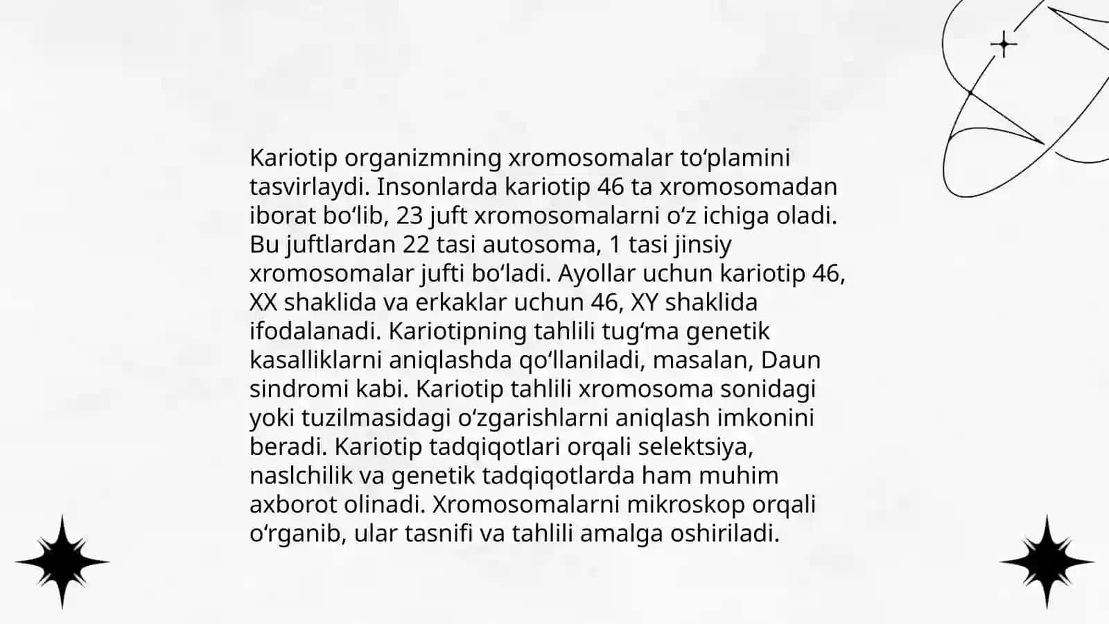 Organizimlarning kariotipi va idiogrammasi 3