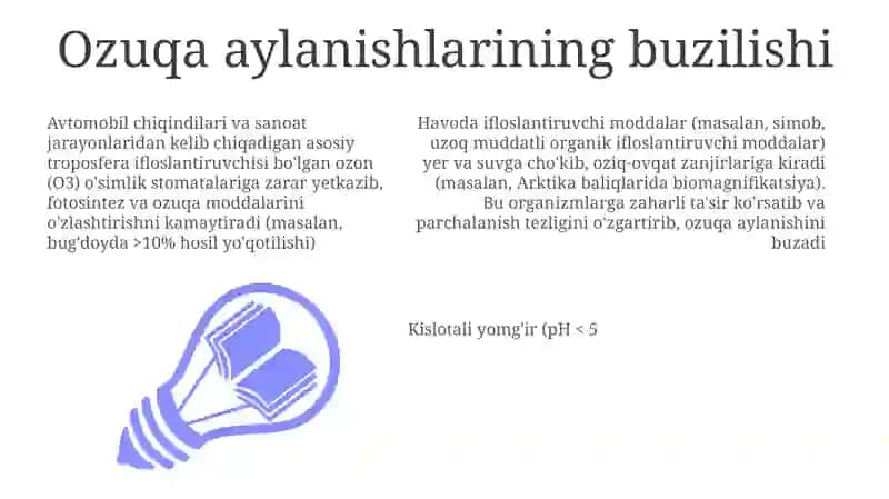 Havo muhitining ifloslanishining ekologik ahamiyati 3