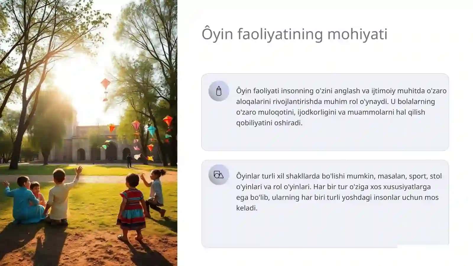 Ôyin faoliyatining nazariy asoslari 3